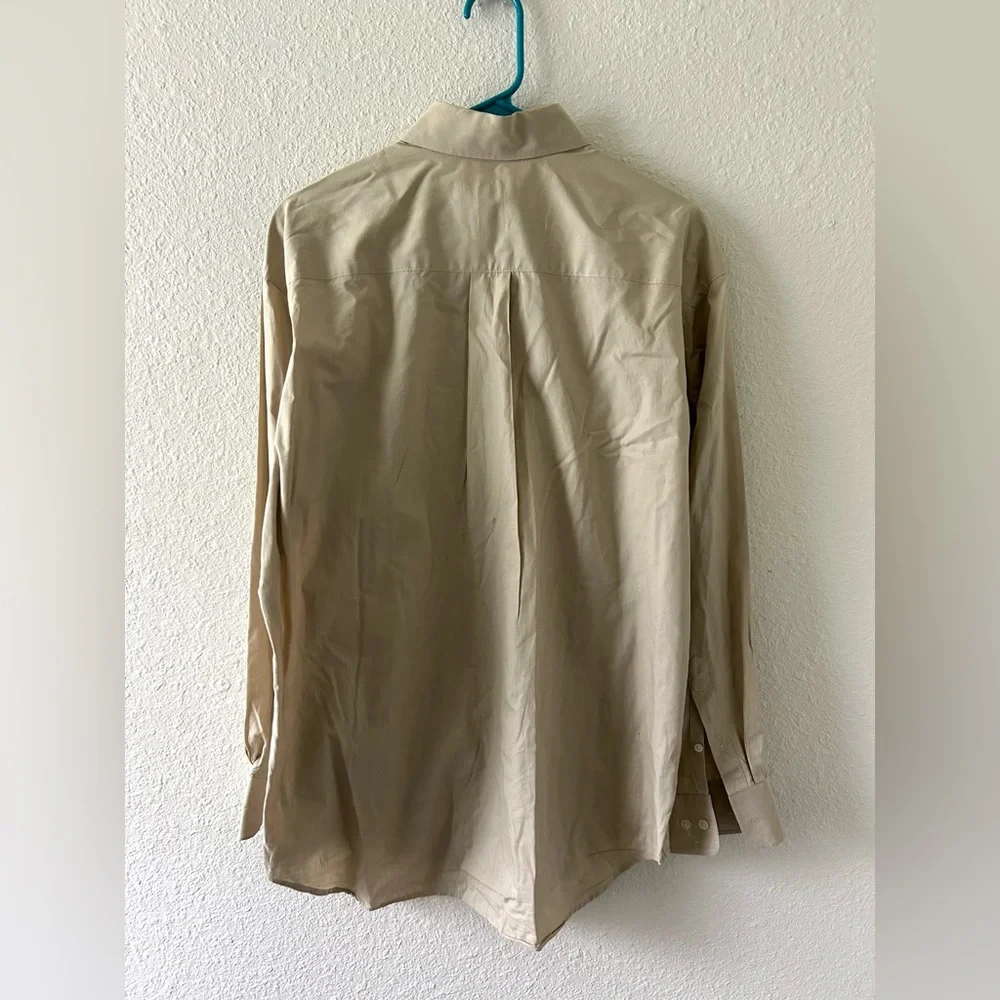 Banana Republic Men’s Button Up Shirt Size M Neutral Beige Casual Dress Shirt
